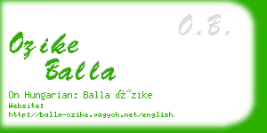 ozike balla business card